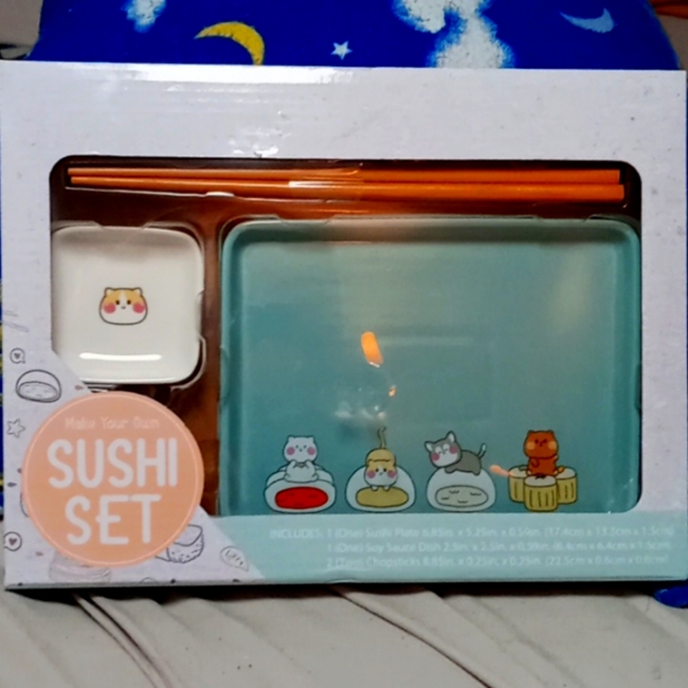 Kawaii Cat Sushi Set, NIB